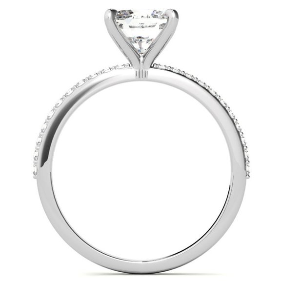 2.0Ct-7.5mm Cushion Moissanite Engagement Ring - Picture 5 of 9